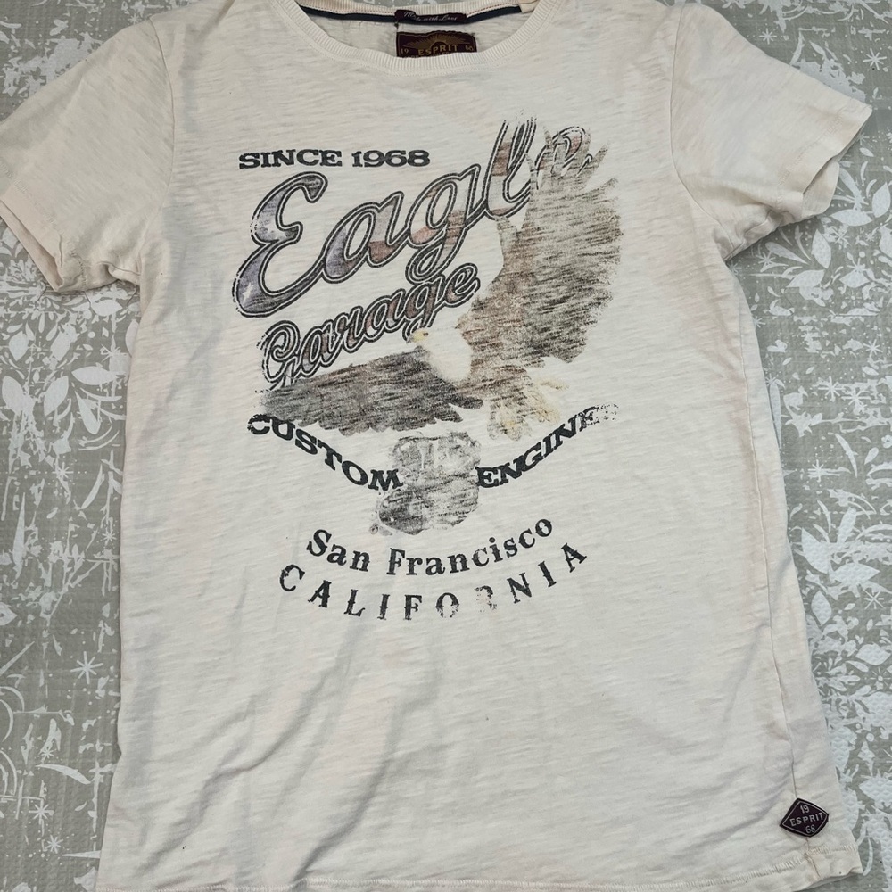 Esprit Y2K Off-White Eagle Graphic Tee